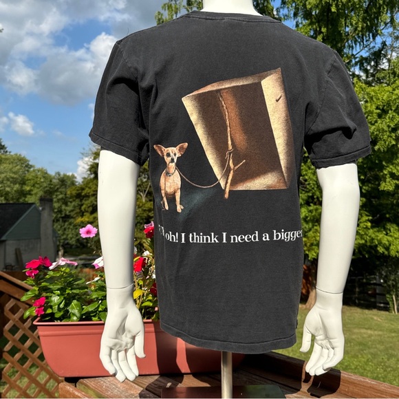 Vintage Taco Bell Dog Front and Back Graphic Tee Here Lizard Lizard Mens L Black - Picture 2 of 8